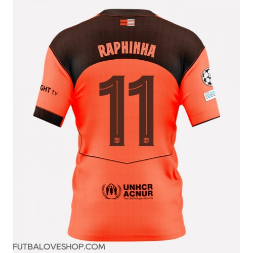 Dres Barcelona Raphinha Belloli #11 Tretina 2025-26 Krátky Rukáv